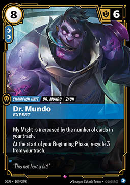 Dr. Mundo, Expert - Origins (Rare) [OGN-109] Imagen principal del producto