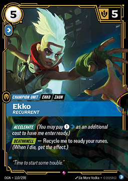 Ekko, Recurrent - Origins (Rare) [OGN-110] Immagine principale del prodotto