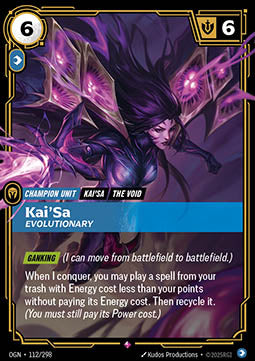 Kai'Sa, Evolutionary (V.1 - Rare) - Origins (Rare) [OGN-112] Immagine principale del prodotto