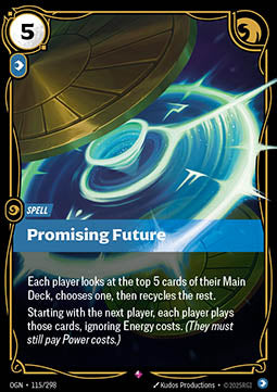 Promising Future - Origins (Rare) [OGN-115] Imagen principal del producto