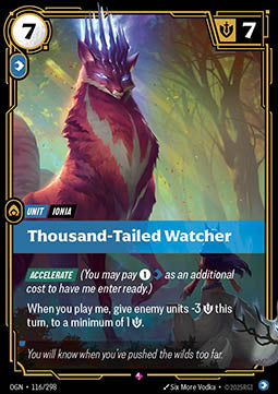 Thousand-Tailed Watcher - Origins (Rare) [OGN-116] Immagine principale del prodotto