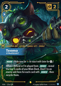 Teemo, Strategist (V.2 - Showcase) - Origins (Showcase) [OGN-121a] Image principale du produit