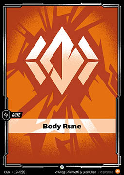 Body Rune (V.1 - Common) - Origins (Common) [OGN-126] Imagen principal del producto