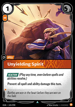 Unyielding Spirit - Origins (Uncommon) [OGN-145] Imagen principal del producto