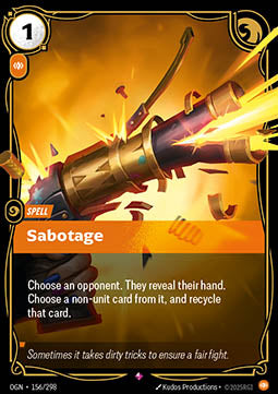 Sabotage - Origins (Rare) [OGN-156] Immagine principale del prodotto