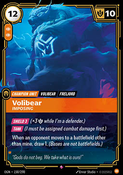 Volibear, Imposing (V.1 - Rare) - Origins (Rare) [OGN-158] Immagine principale del prodotto