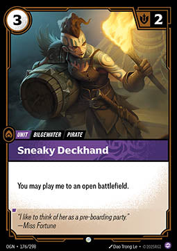 Sneaky Deckhand - Origins (Common) [OGN-176] Immagine principale del prodotto