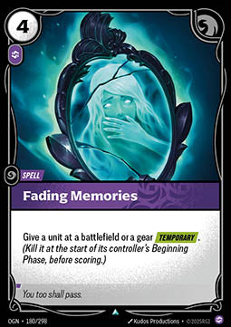 Fading Memories - Origins (Uncommon) [OGN-180] Immagine principale del prodotto