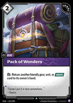 Pack of Wonders - Origins (Uncommon) [OGN-181] Immagine principale del prodotto