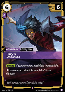 Kayn, Unleashed - Origins (Rare) [OGN-189] Image principale du produit