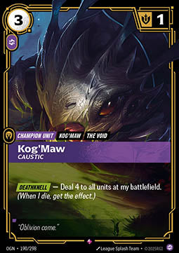 Kog'Maw, Caustic - Origins (Rare) [OGN-190] Imagen principal del producto