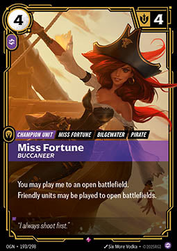 Miss Fortune, Buccaneer (V.1 - Rare) - Origins (Rare) [OGN-193] Hauptbild