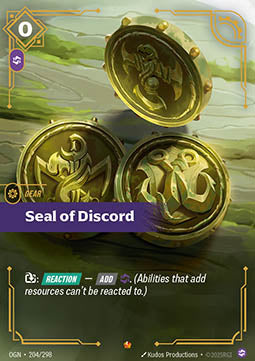 Seal of Discord - Origins (Epic) [OGN-204] Immagine principale del prodotto
