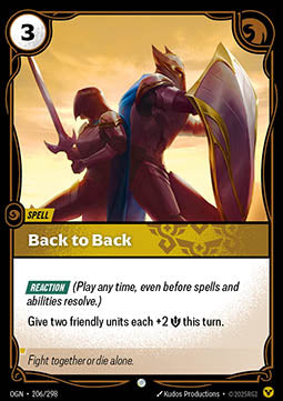 Back to Back - Origins (Common) [OGN-206] Imagen principal del producto
