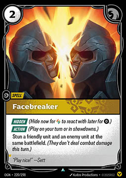 Facebreaker - Origins (Uncommon) [OGN-220] Immagine principale del prodotto