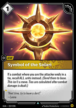 Symbol of the Solari - Origins (Uncommon) [OGN-227] Image principale du produit