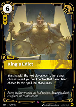 King's Edict - Origins (Rare) [OGN-237]