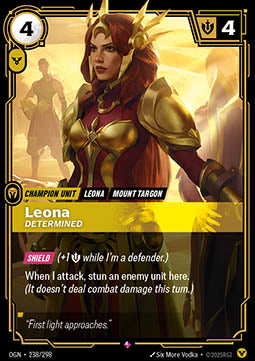 Leona, Determined (V.1 - Rare) - Origins (Rare) [OGN-238] Imagen principal del producto