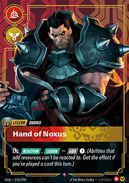 Darius, Hand of Noxus (V.1 - Rare) - Origins (Rare) [OGN-253] Main image