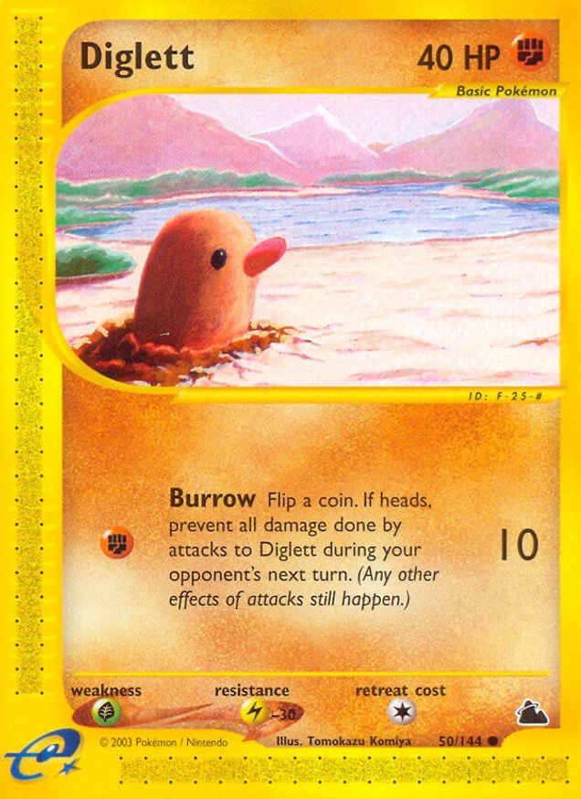 Pokémon-kaart Diglett 50/144 Common uit de set Skyridge