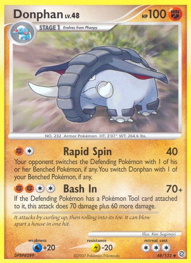 Pokémon-kaart Donphan LV.48 48/132 Uncommon uit de set Secret Wonders