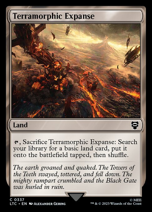 Terramorphic Expanse – Commander: The Lord of the Rings: Tales of Middle-earth (LTC-337) Magic: The Gathering card
