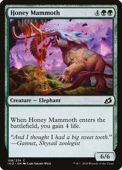 Honey Mammoth – Ikoria: Lair of Behemoths (IKO-158) Magic: The Gathering card