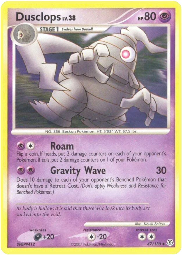 Pokémon-kaart Dusclops LV.38 47/130 Uncommon uit de set Diamond & Pearl
