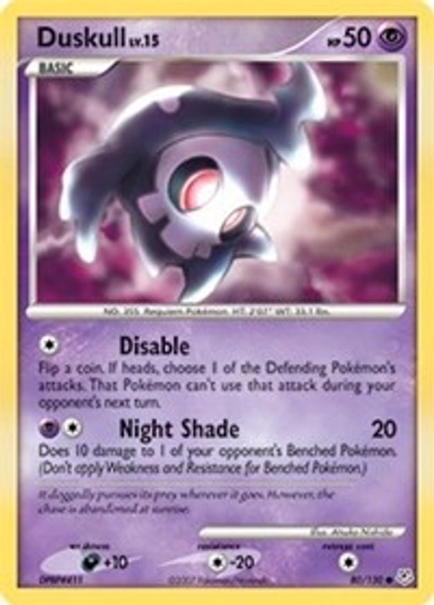 Pokémon-kaart Duskull LV.15 80/130 Common uit de set Diamond & Pearl Hoofdafbeelding
