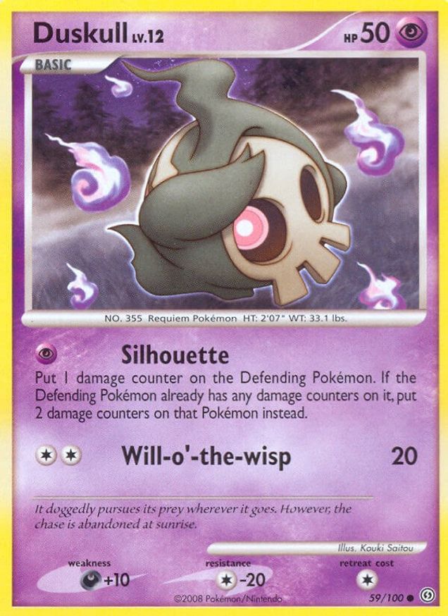 Pokémon-kaart Duskull LV.12 59/100 Common uit de set Stormfront