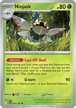 Ninjask - Mega Evolution (Uncommon) [MEG-017] Imagen principal del producto