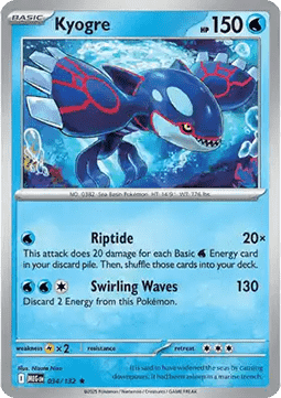 Kyogre - Mega Evolution (Rare) [MEG-034] Imagen principal del producto