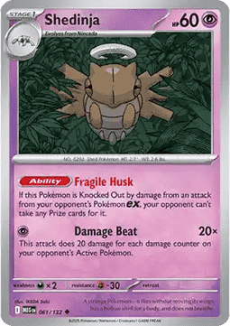 Shedinja - Mega Evolution (Uncommon) [MEG-061] Immagine principale del prodotto