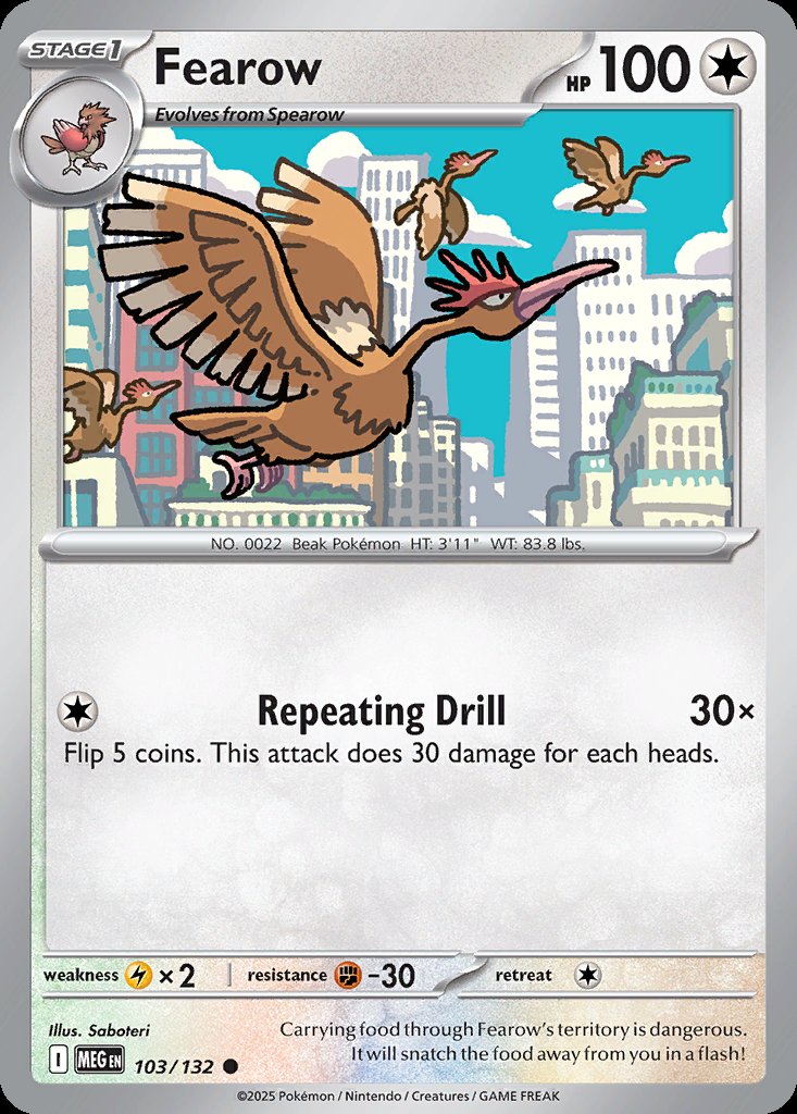 Fearow - Mega Evolution (Common) [MEG-103] Immagine principale del prodotto