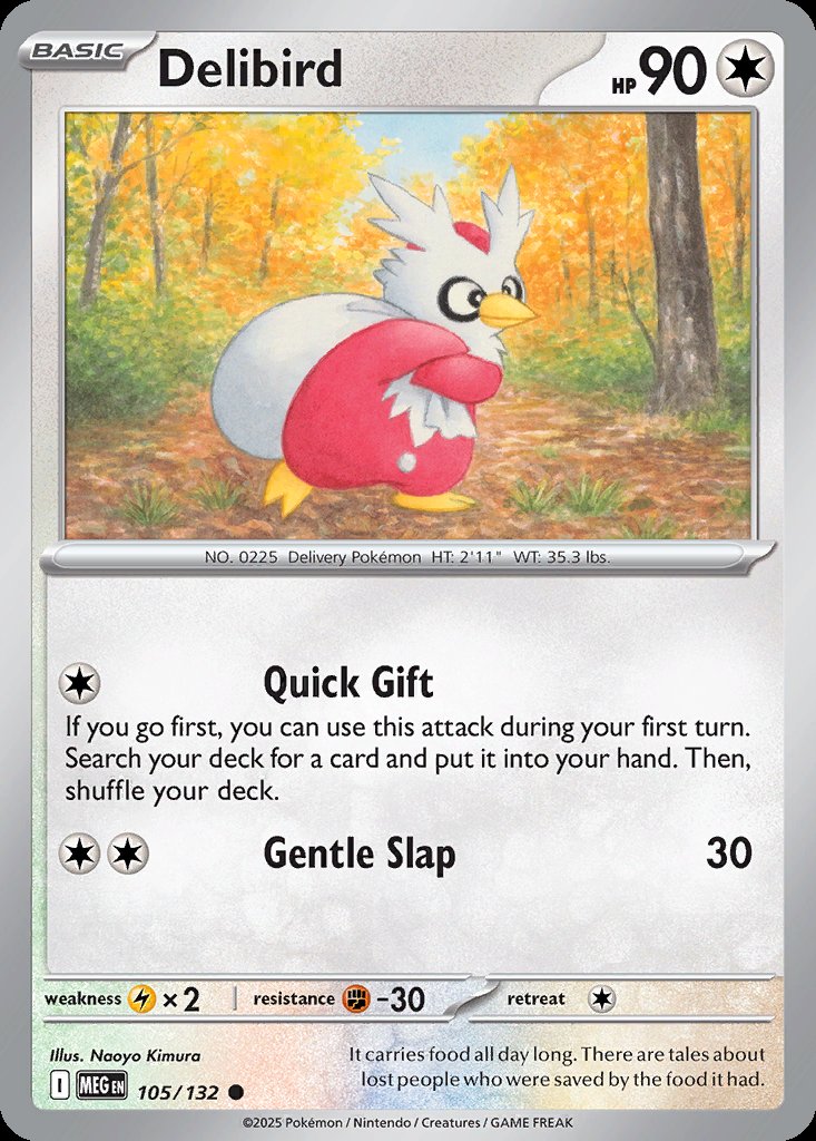 Delibird - Mega Evolution (Common) [MEG-105] Immagine principale del prodotto