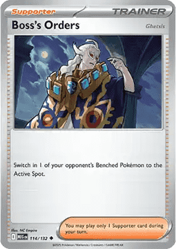 Boss's Orders - Ghetsis - Mega Evolution (Uncommon) [MEG-114] Imagen principal del producto