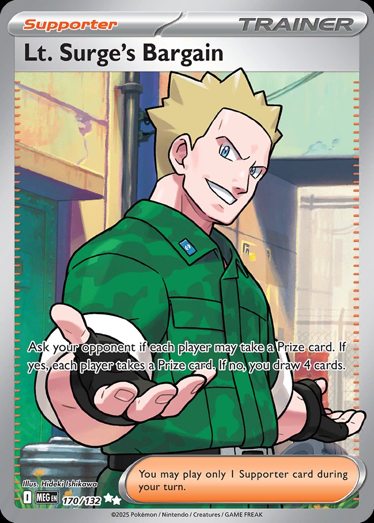 Lt. Surge's Bargain - Mega Evolution (Ultra Rare) [MEG-170] Hoofdafbeelding