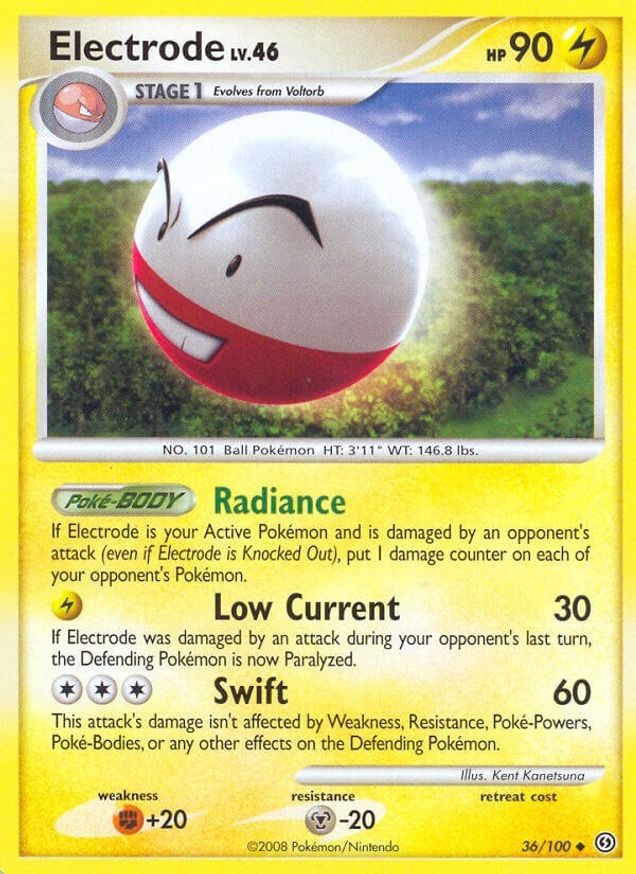 Pokémon-kaart Electrode 36/100 Uncommon uit de set Stormfront Immagine principale del prodotto