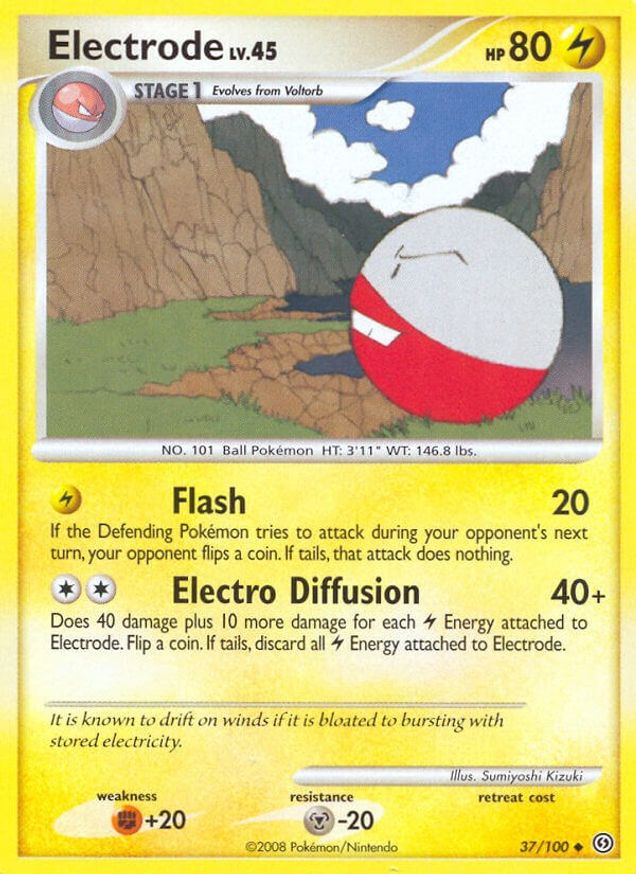 Pokémon-kaart Electrode LV.45 37/100 Uncommon uit de set Stormfront Immagine principale del prodotto