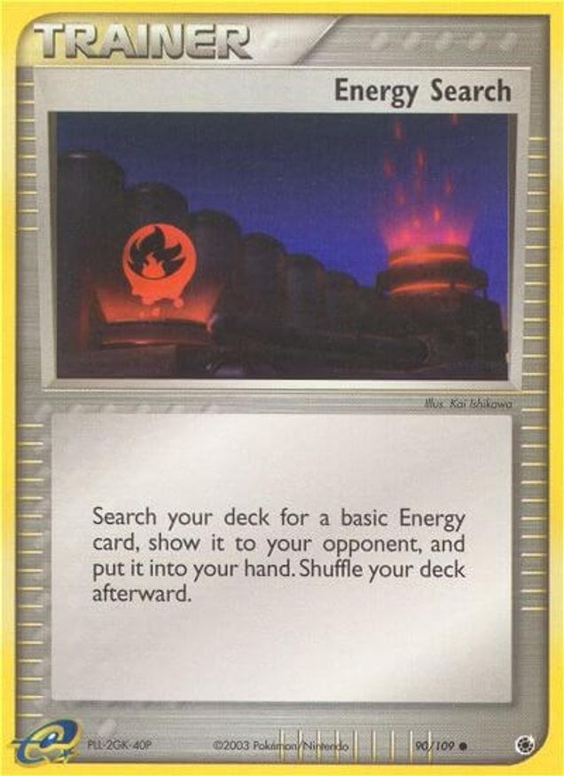 Pokémon-kaart Energy Search 90/109 Common uit de set EX Ruby & Sapphire