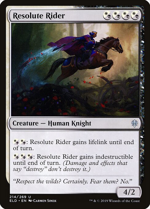 Resolute Rider – Throne of Eldraine (ELD-214) Magic: The Gathering card