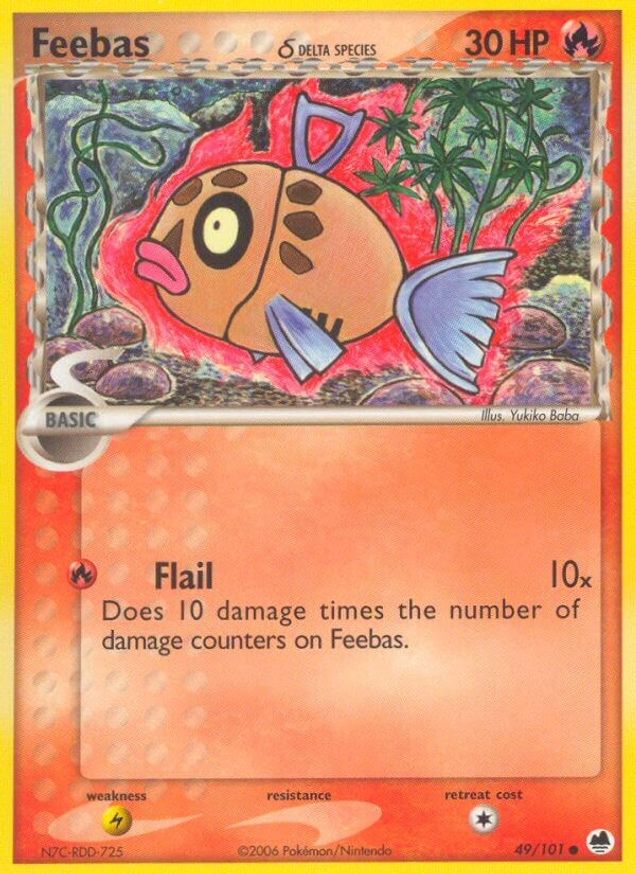 Pokémon-kaart Feebas δ Delta Species 49/101 Common uit de set EX Dragon Frontiers Main image