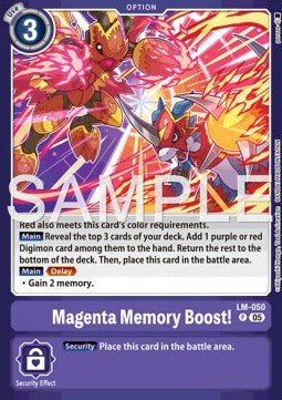 Magenta Memory Boost! (LM-050) - Premium Bandai Products (Promo) [PB-XX-LM-050] Imagen principal del producto