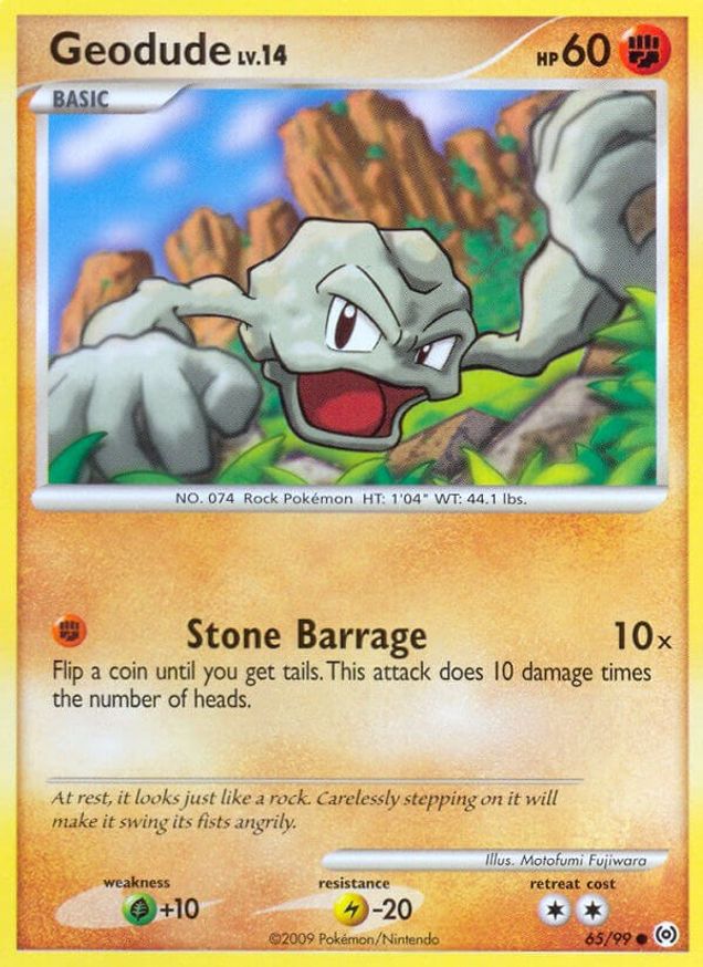 Pokémon-kaart Geodude 65/99 Common uit de set Arceus Hauptbild