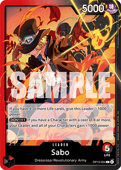 Sabo (OP13-004) (V.1) - Carrying on his Will (Leader) [OP13-004] Immagine principale del prodotto