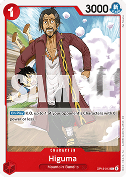 Higuma (OP13-013) - Carrying on his Will (Common) [OP13-013] Immagine principale del prodotto