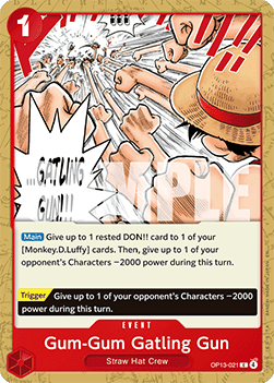 Gum-Gum Gatling Gun (OP13-021) - Carrying on his Will (Common) [OP13-021] Imagen principal del producto