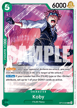 Koby (OP13-025) - Carrying on his Will (Common) [OP13-025] Immagine principale del prodotto