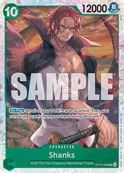 Shanks (OP13-028) (V.1) - Carrying on his Will (Super Rare) [OP13-028] Immagine principale del prodotto