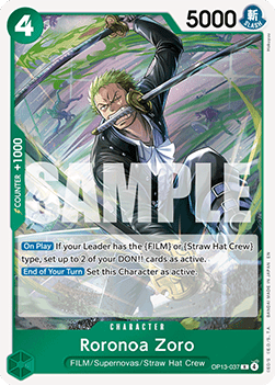 Roronoa Zoro (OP13-037) - Carrying on his Will (Rare) [OP13-037] Hauptbild